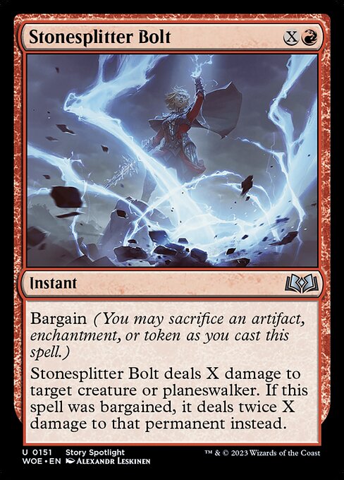 Stonesplitter Bolt - Wilds of Eldraine Uncommon Card