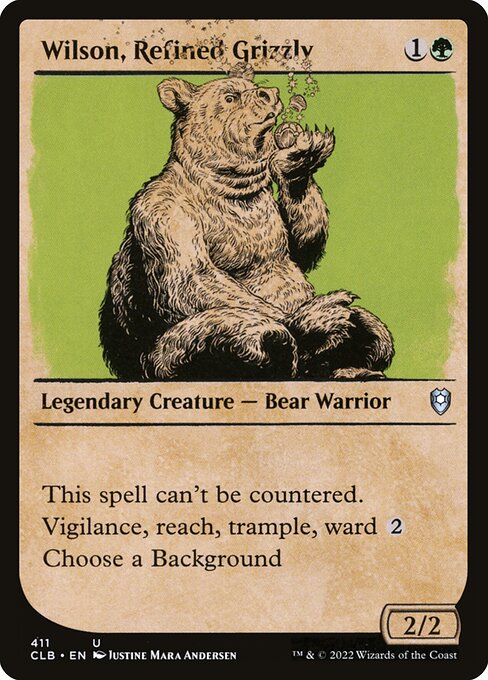 Wilson, Refined Grizzly - Commander Legends: Battle for Baldur's Gate Uncommon Card