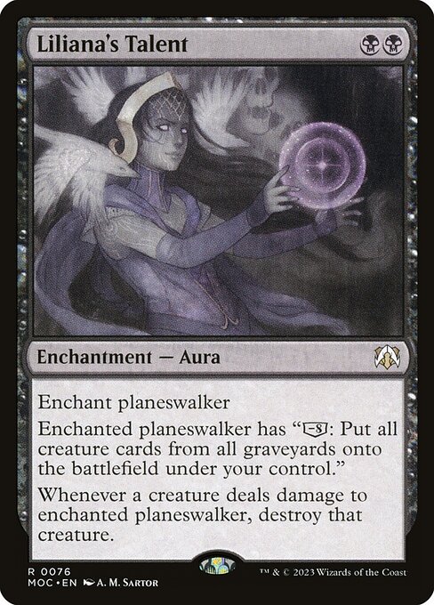 Liliana's Talent - March of the Machine Commander Rare Card