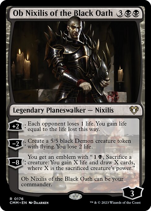 Ob Nixilis of the Black Oath - Commander Masters Rare Card