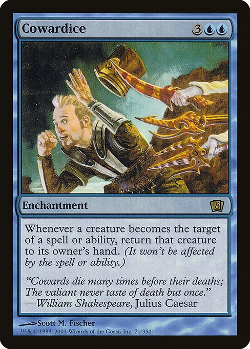 Cowardice - Eighth Edition Rare Card