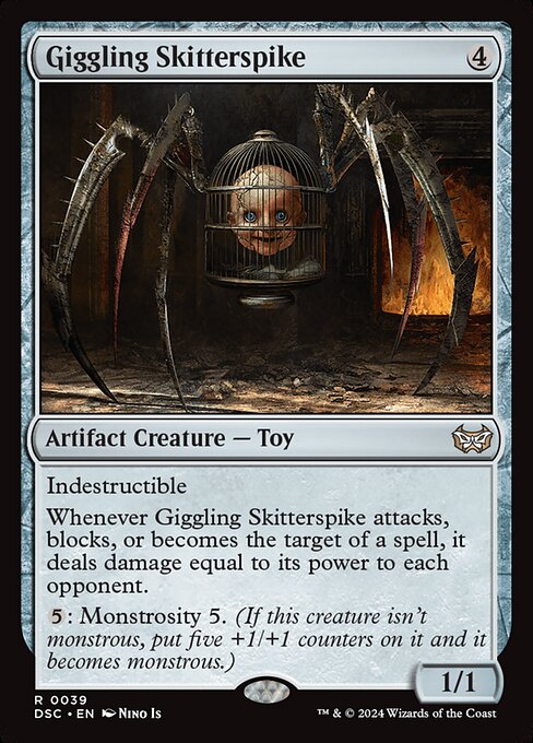 Giggling Skitterspike - Duskmourn: House of Horror Commander Rare Card