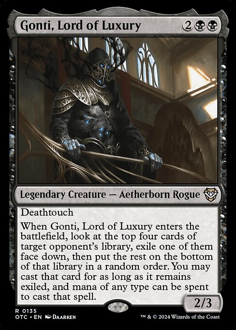 Gonti, Lord of Luxury - Outlaws of Thunder Junction Commander Rare Card