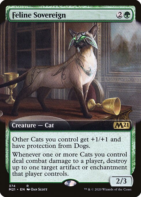Feline Sovereign - Core Set 2021 Rare Card