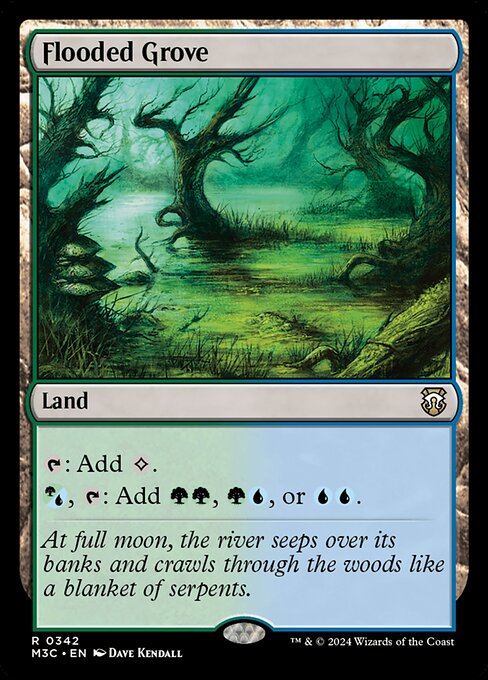Flooded Grove - Modern Horizons 3 Commander Rare Card
