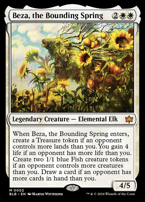Beza, the Bounding Spring - Bloomburrow Mythic Card