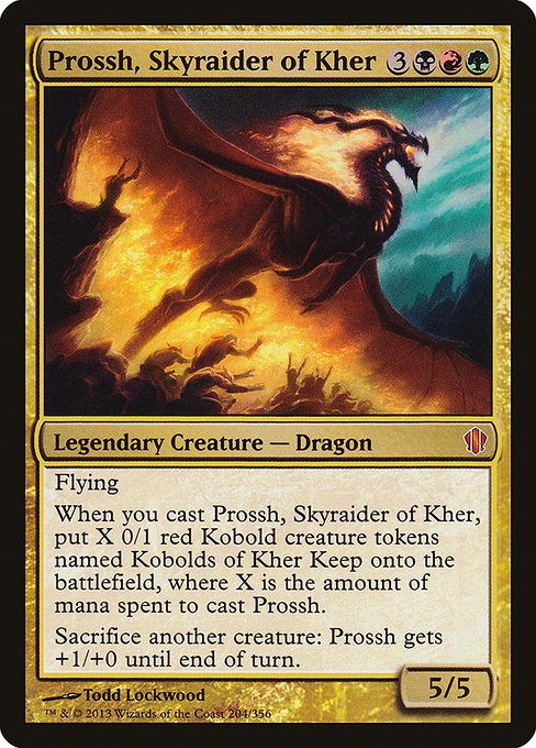 Prossh, Skyraider of Kher - Commander 2013 Mythic Card