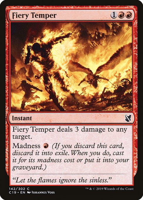 Fiery Temper - Commander 2019 Common Card