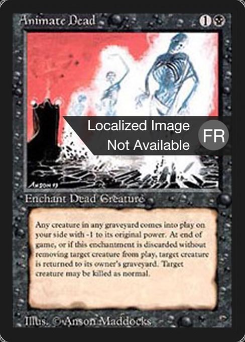 Animate Dead - Foreign Black Border Uncommon Card
