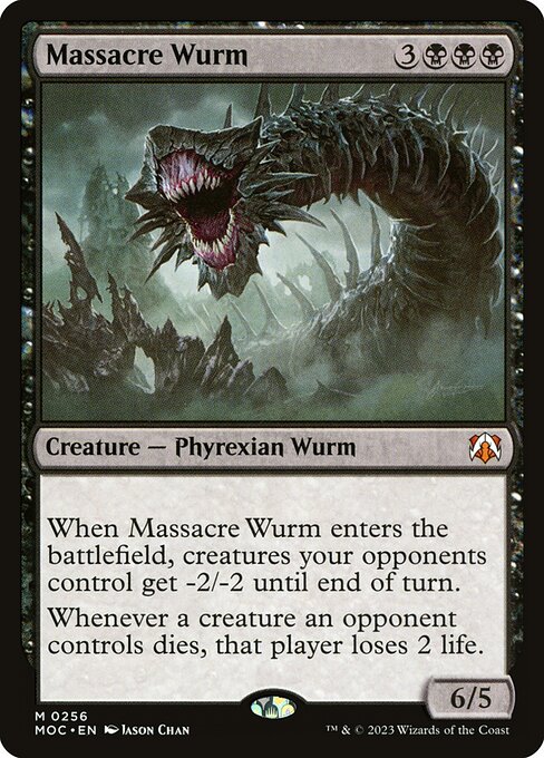 Massacre Wurm - March of the Machine Commander Mythic Card