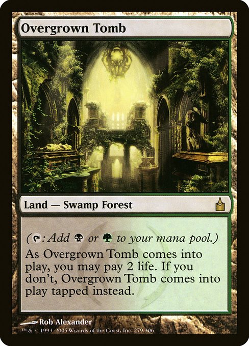 Overgrown Tomb - Ravnica: City of Guilds Rare Card