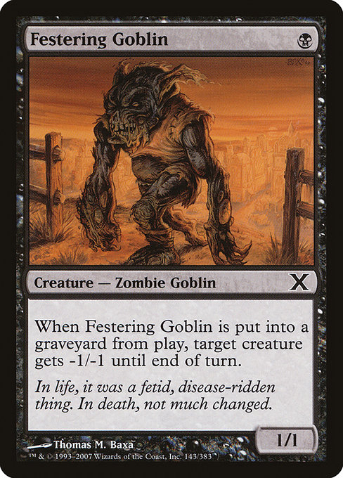 Festering Goblin - Tenth Edition Common Card