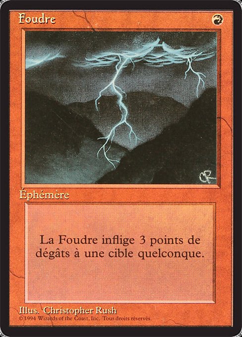 Lightning Bolt - Foreign Black Border Common Card