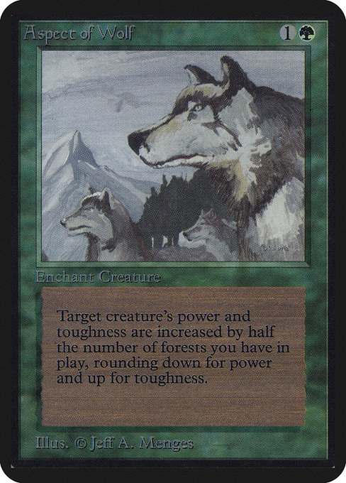 Aspect of Wolf - Limited Edition Alpha Rare Card