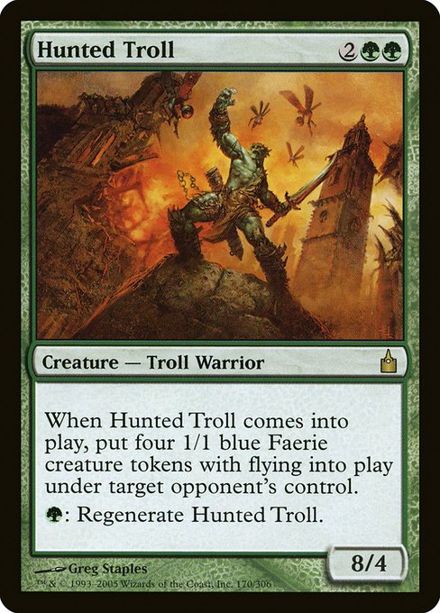 Hunted Troll - Ravnica: City of Guilds Rare Card