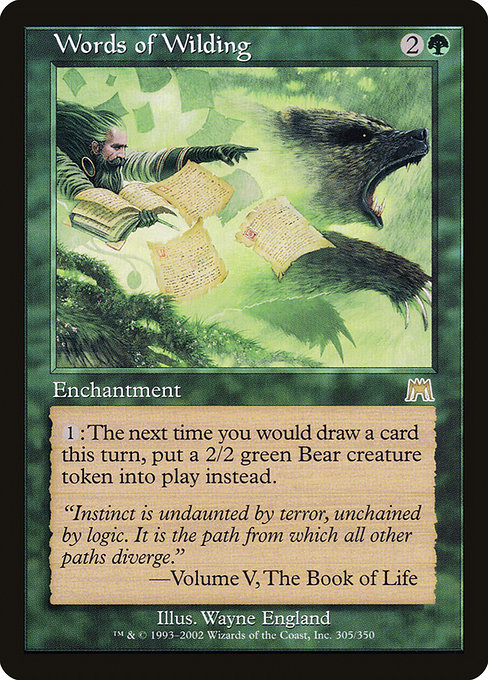 Words of Wilding - Onslaught Rare Card