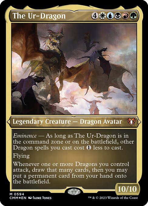 The Ur-Dragon - Commander Masters Mythic Card