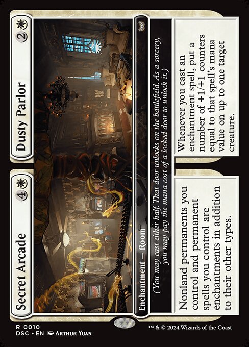Secret Arcade // Dusty Parlor - Duskmourn: House of Horror Commander Rare Card