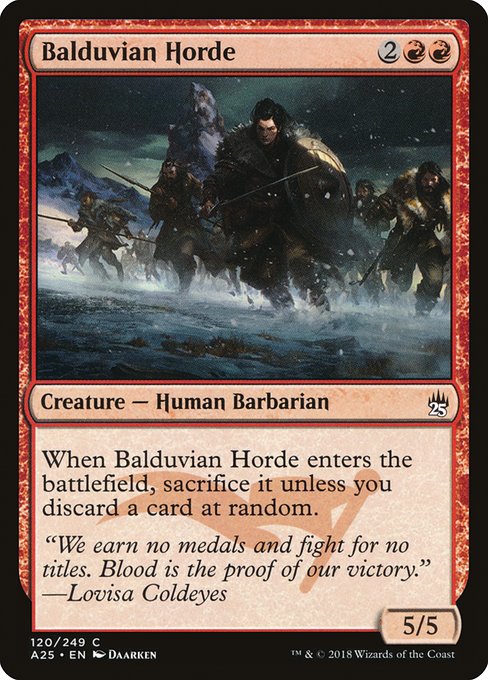 Balduvian Horde - Masters 25 Common Card