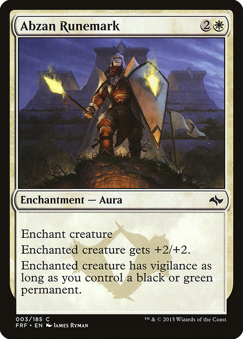Abzan Runemark - Fate Reforged Common Card