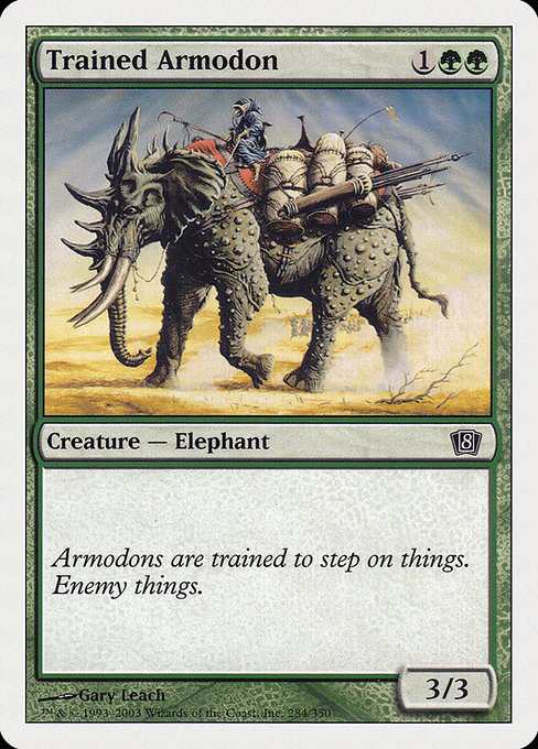 Trained Armodon - Eighth Edition Common Card