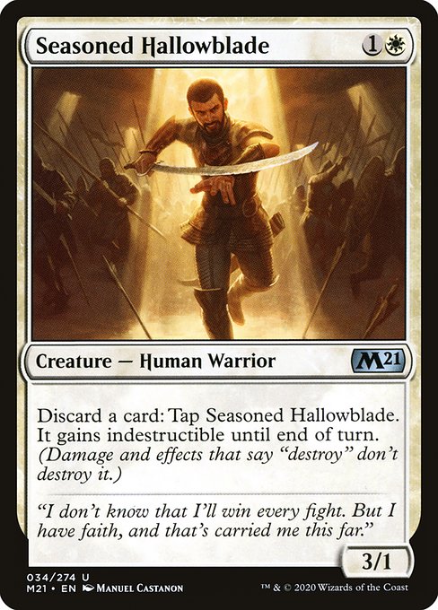 Seasoned Hallowblade - Core Set 2021 Uncommon Card