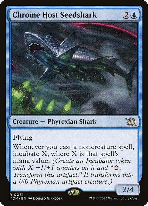 Chrome Host Seedshark - March of the Machine Rare Card