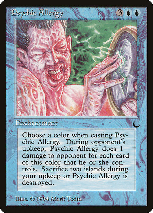 Psychic Allergy - The Dark Rare Card