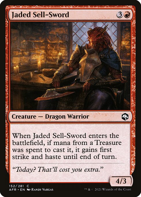 Jaded Sell-Sword - Adventures in the Forgotten Realms Common Card