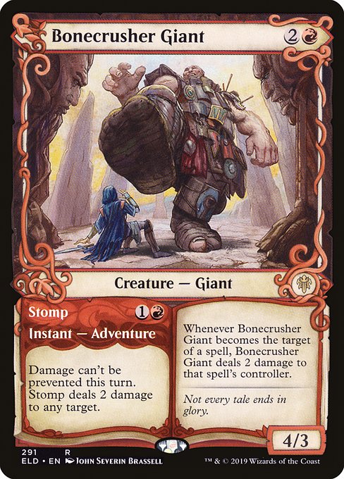 Bonecrusher Giant // Stomp - Throne of Eldraine Rare Card