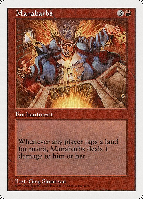Manabarbs - Fifth Edition Rare Card
